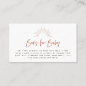 Boho Sunshine Book Requestエンクロージャカード プレイスカード (正面)