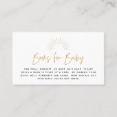 Boho Sunshine Book Requestエンクロージャカード プレイスカード (正面)