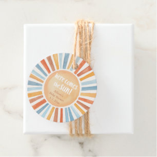 Boho sunshine Here 来 the Sun  baby shower フェイバータグ