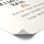 boho sunshine mimosaバー赤ちゃんシャワーパーティー標識 ポスター (角)