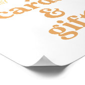 Boho Sunshine Sun赤ちゃんシャワーカードとギフトサイン ポスター (角)