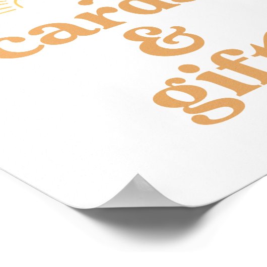 Boho Sunshine Sun赤ちゃんシャワーカードとギフトサイン ポスター (角)