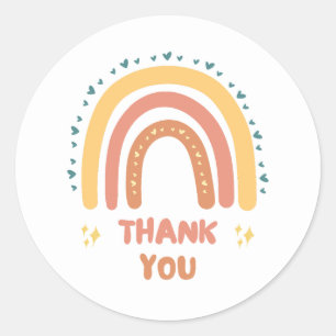 Boho Sunshine Thank You Stickers ラウンドシール