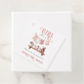 Boho Sweetその女の子ピンクの物干しの赤ちゃんシャワー フェイバータグ (インサイチュ)