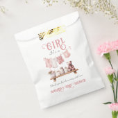 Boho Sweetその女の子ピンクの物干しの赤ちゃんシャワー フェイバーバッグ (封をした状態)