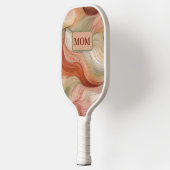  Boho Swirl Pickleball Paddle for Her Rust Sage ピックルボールラケット (左)