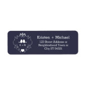 Boho Swirls (Changeable Background Color)の結婚値 ラベル (正面)