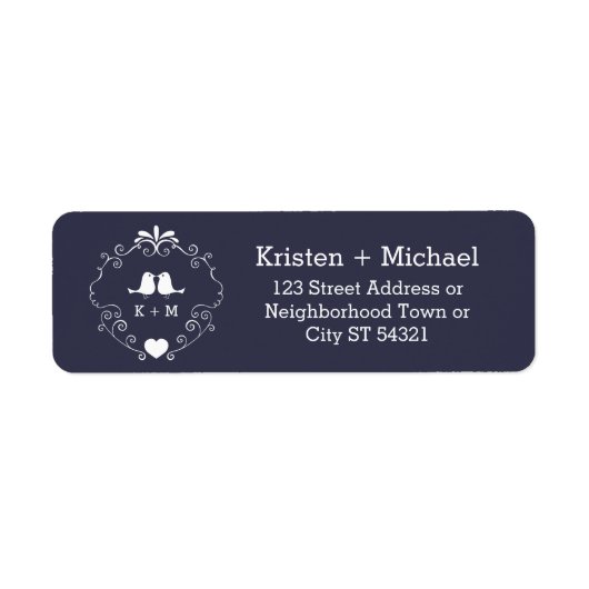 Boho Swirls (Changeable Background Color)の結婚値 ラベル (正面)