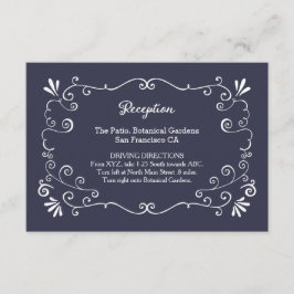 Boho Swirls (Changeable Color)結婚の挿入 エンクロージャーカード