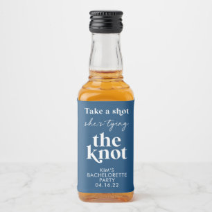 Boho Take a Shot,彼女が結び目のバチェロレッテ リキュールボトルラベル