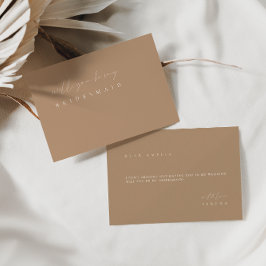 Boho Taupe Bridesmaidエレガントプロポーザル淡い色のカード 招待状