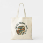 Boho Teacher  – Teach Inspire Love Vintage トートバッグ (裏面)