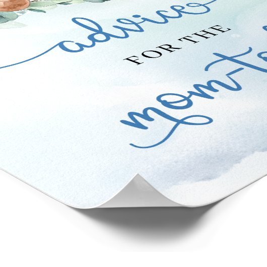 Boho teddyクマフローラアドバイス ポスター (角)