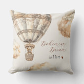 Boho Teddyクマ空気バルーン雲スカイベイビーシャワー クッション (正面)