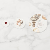 Boho Teddyクマ空気バルーン雲ベビーシャワー コンフェッティ (正面)