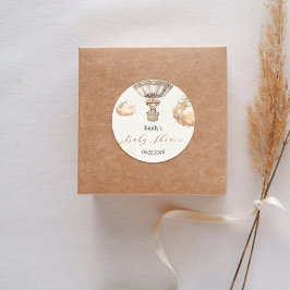 Boho Teddyクマ空気バルーン雲ベビーシャワー ラウンドシール