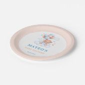 Boho TeddyベアーブルータンBearly待ちベビーシャワー ペーパープレート (アングル)