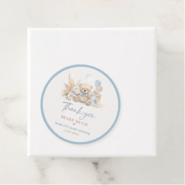 Boho TeddyベアーブルーBearly待ち赤ちゃんシャワー フェイバータグ