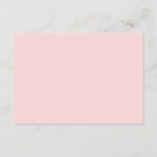 Boho Teddy Bearピンク赤ちゃんシャワーおむつラッフル エンクロージャーカード (裏面)