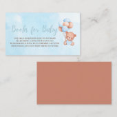 Boho Teddy Bearベビーシャワーベビー エンクロージャーカード (正面/裏面)