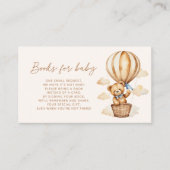 Boho Teddy Bearベビーシャワーベビー エンクロージャーカード (正面)