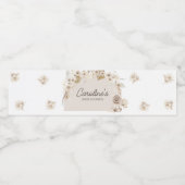 Boho Teddy Bearベビーシャワー ペットボトルラベル (シングルラベル)