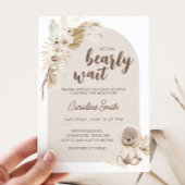 Boho Teddy Bearベビーシャワー 招待状