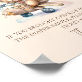 Boho Teddy bear我々はbearly待つことができるおむつラッフル ポスター (角)