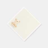 Boho Teddy Bear Baby Shower スタンダードカクテルナプキン (角)