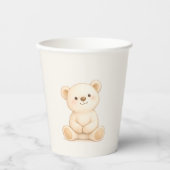 Boho Teddy Bear Baby Shower  紙コップ (正面)