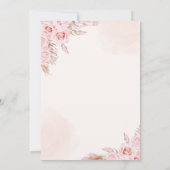 Boho Teddy Bear Baby Shower Girl 招待状 (裏面)