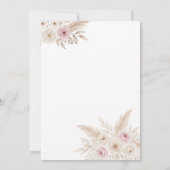 Boho Teddy Bear Baby Shower Invitation 招待状 (裏面)