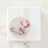 Boho Teddy Bear & Balloons Bearly Waitベビーシャワー フェイバータグ (インサイチュ)