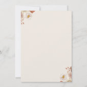 Boho Teddy Bear Bingo赤ちゃんシャワーゲーム 招待状 (裏面)