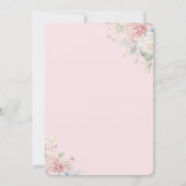 Boho Teddy Bear Girl Pink Bearly Wait Baby Shower 招待状 (裏面)