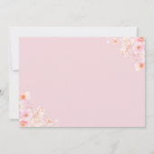 Boho Teddy Bear Girl Pink Bearly Wait Baby Shower 招待状 (裏面)