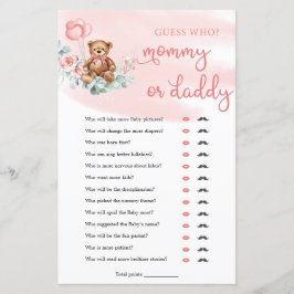 Boho Teddy Bear MommyまたはDaddyベビーゲーム