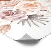 Boho Teddy Bear Pampasベビーモダンシャワーへようこそ ポスター (角)