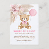 Boho Teddy Bear Pink Balloon Books for Baby Girl エンクロージャーカード (正面)