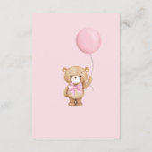 Boho Teddy Bear Pink Balloon Books for Baby Girl エンクロージャーカード (裏面)