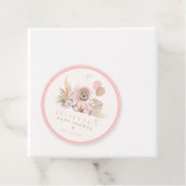 Boho Teddy Bear Pink Teddy Bearベビーシャワーギフト フェイバータグ (インサイチュ)