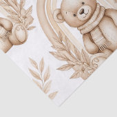 Boho Teddy Bear Rainbow Neutral Floral 薄葉紙 (詳細)