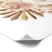 Boho Teddy Bear Welcome Baby Showerサイン ポスター (角)