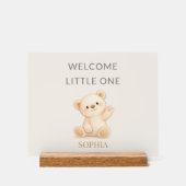 Boho Teddy Bear “Welcome Little One” Personalized アクリルサイン (正面)