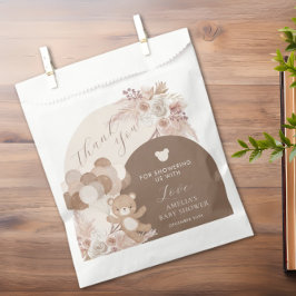 Boho Teddy Bearly Wait赤ちゃんシャワーありがとう フェイバーバッグ