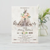 Boho TeeePeeブライダルシャワーへの招待 招待状 (スタンド正面)