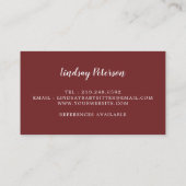 Boho Teepeeベビーシッターの名刺 名刺 (裏面)