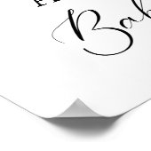 Boho teepee rustic floral baby shower welcome sign ポスター (角)