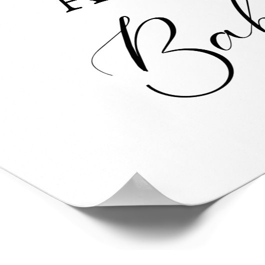 Boho teepee rustic floral baby shower welcome sign ポスター (角)