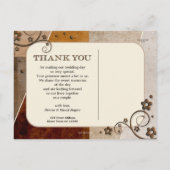 Boho Terra Cottaの写真結婚ありがとうはがき ポストカード (裏面)